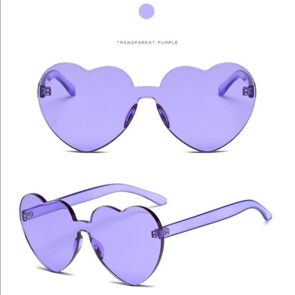New Rimless Heart Acrylic Sunglasses - Picture 5 of 10